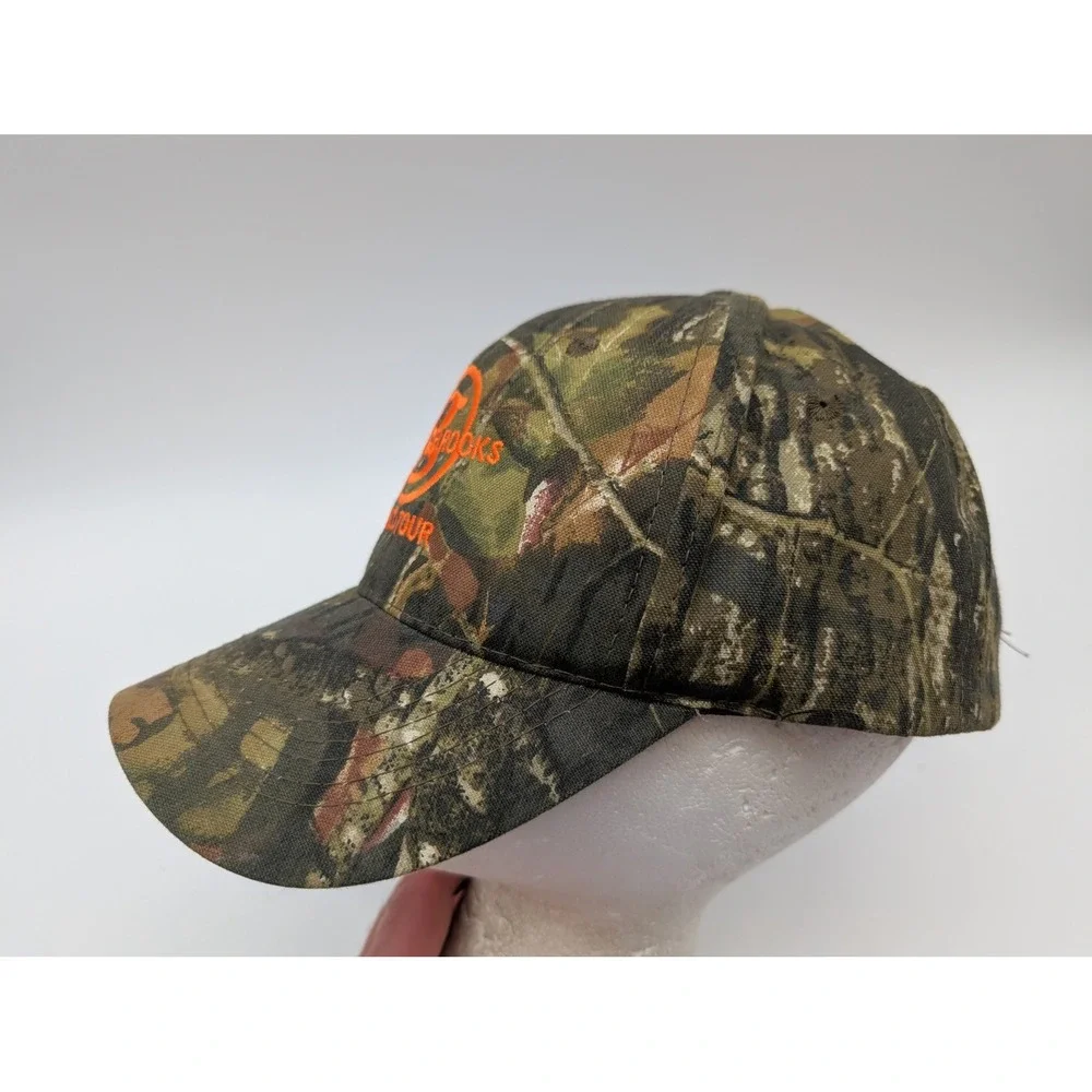 Garth Brooks World Tour Mossy Oak Camo Orange Logo Adjustable Baseball Hat Cap